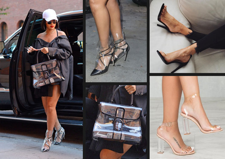 clear heel outfits