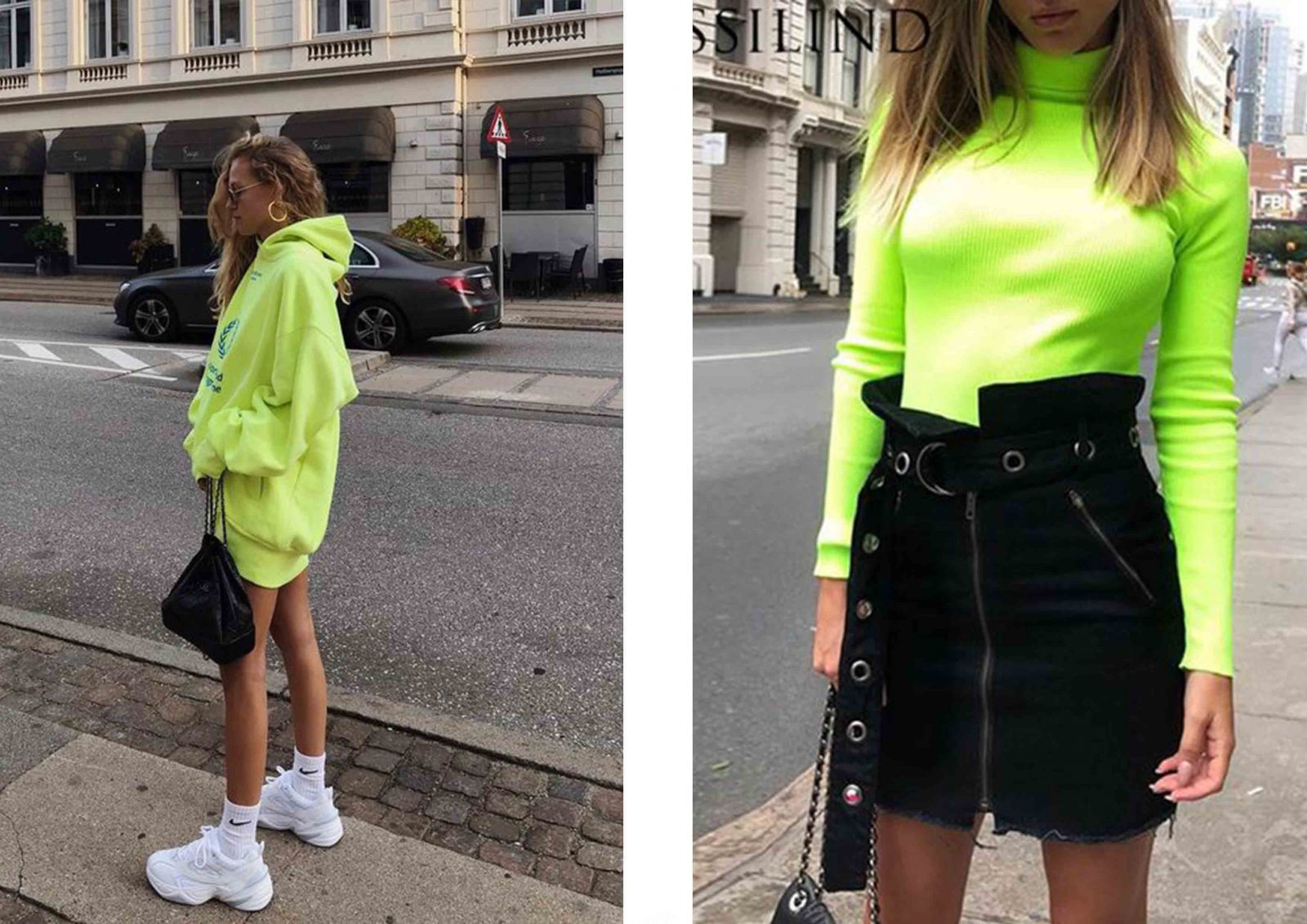 neon green and black shoes