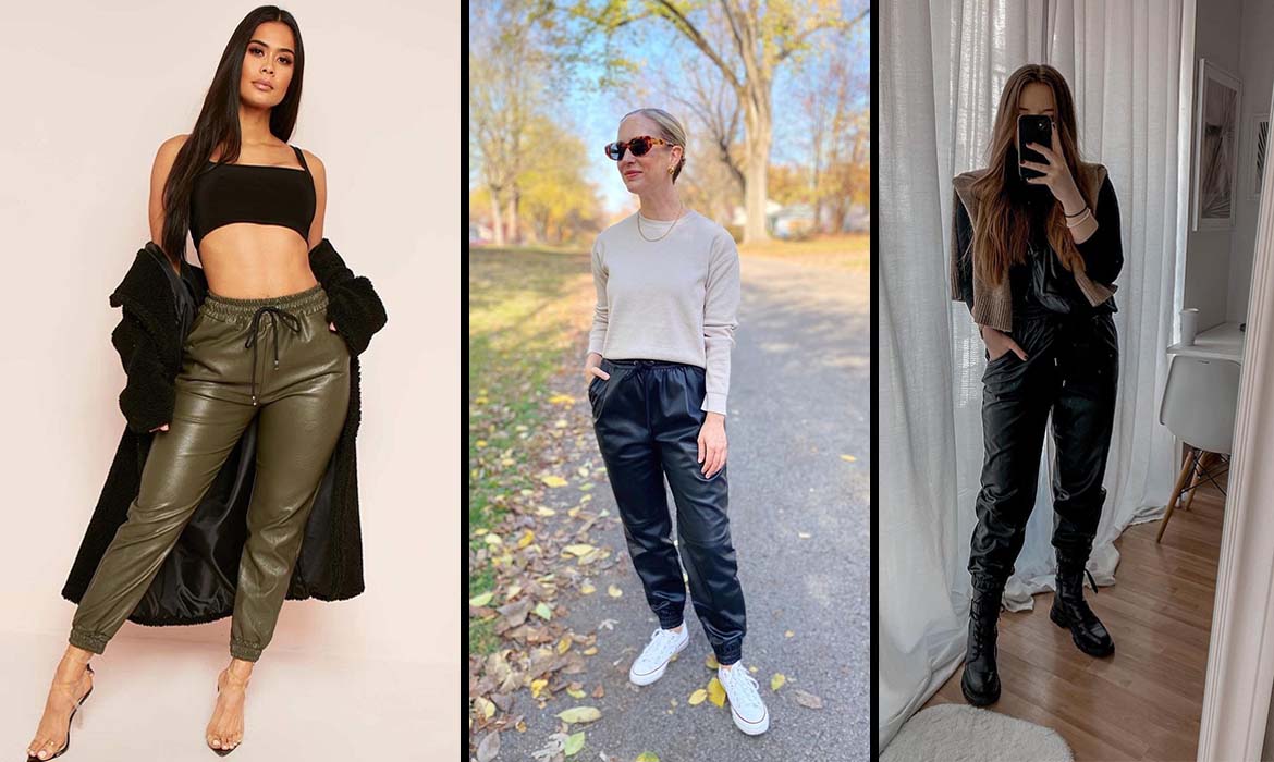 19 Comfy Outfits With Leather Jogger Pants - Styleoholic