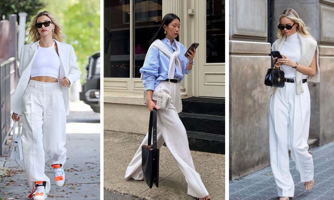 How to wear white pants over 40 - lots of outfit ideas with white