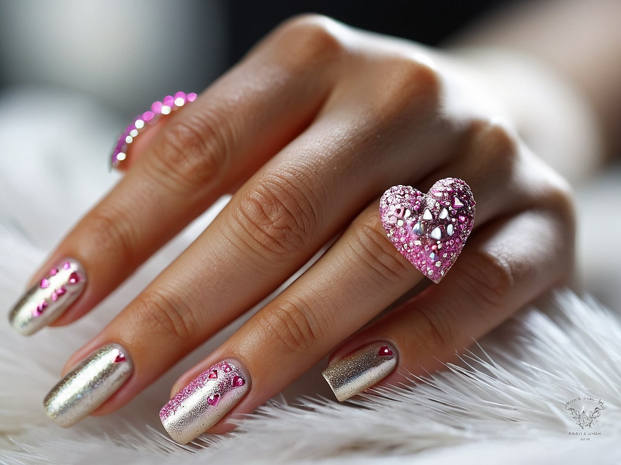 heart nail designs