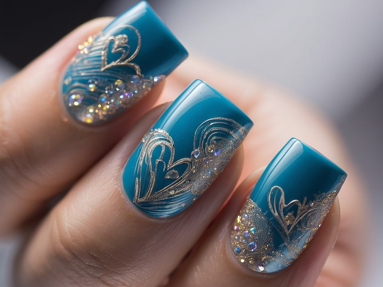 heart nail designs