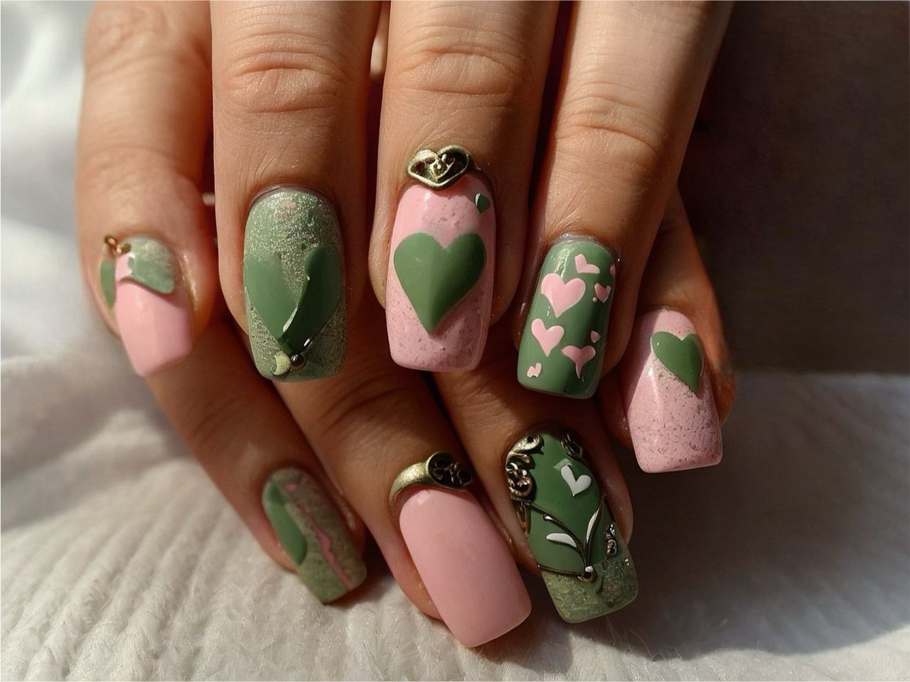 heart nail designs