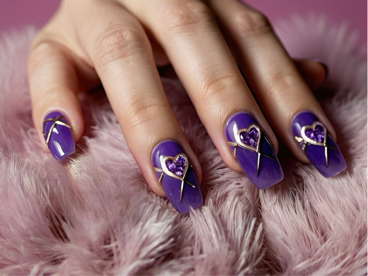 heart nail designs