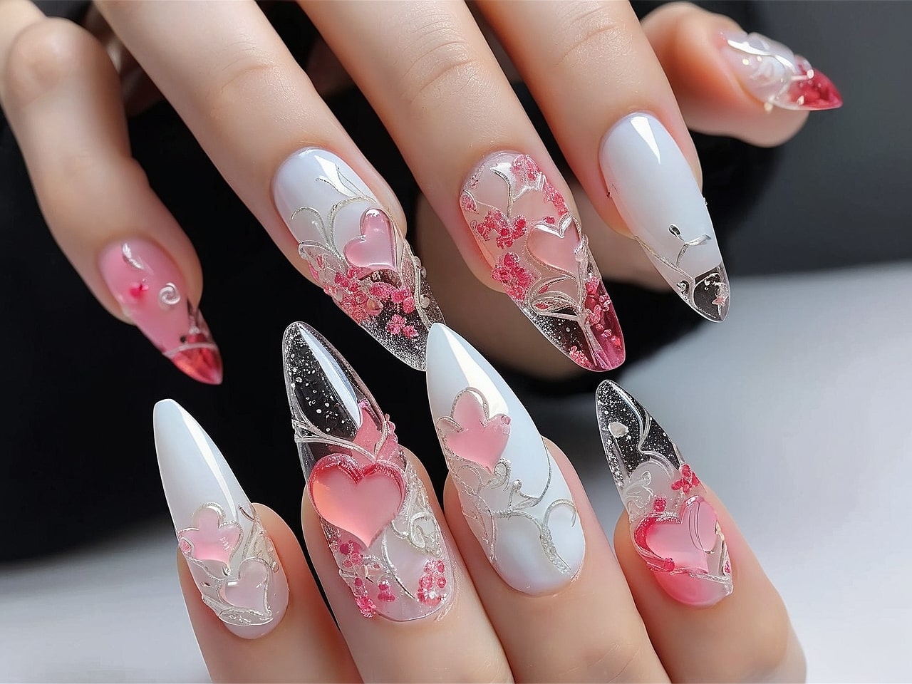 heart nail designs