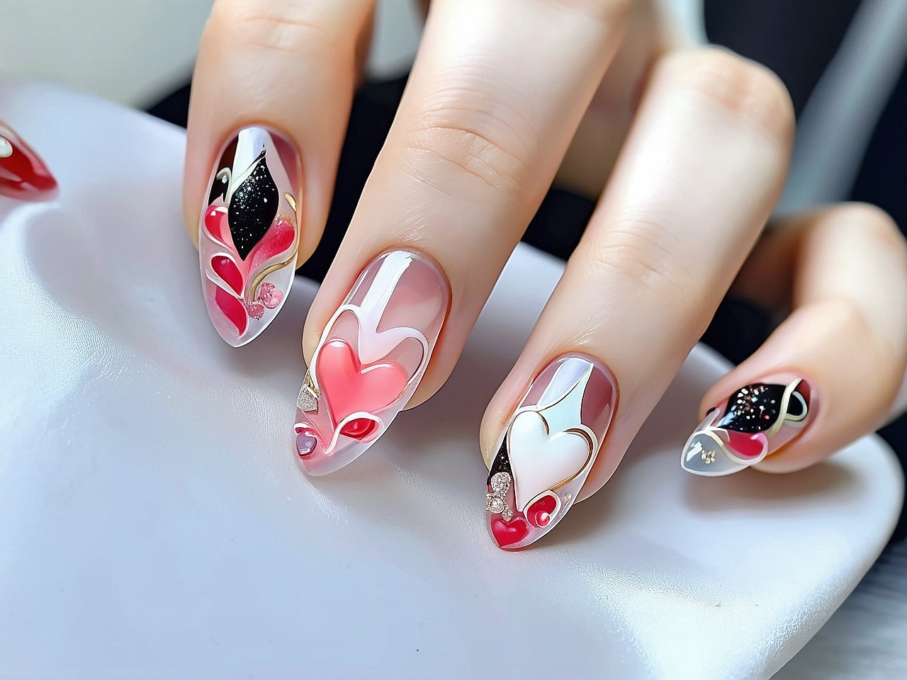 heart nail designs