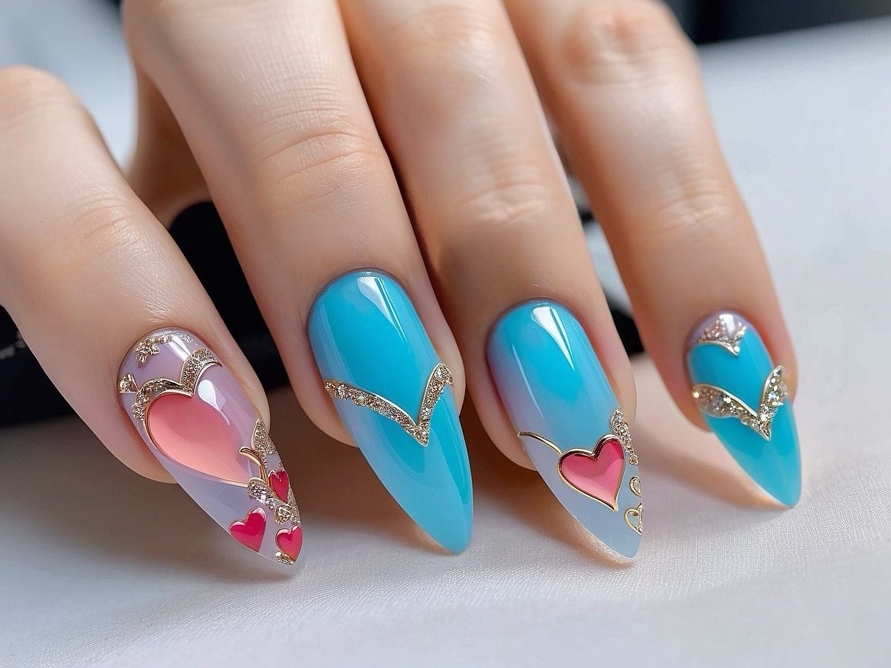 heart nail designs