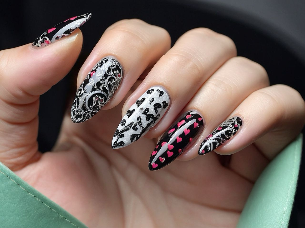 heart nail designs