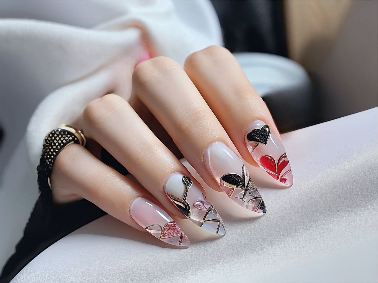 heart nail designs