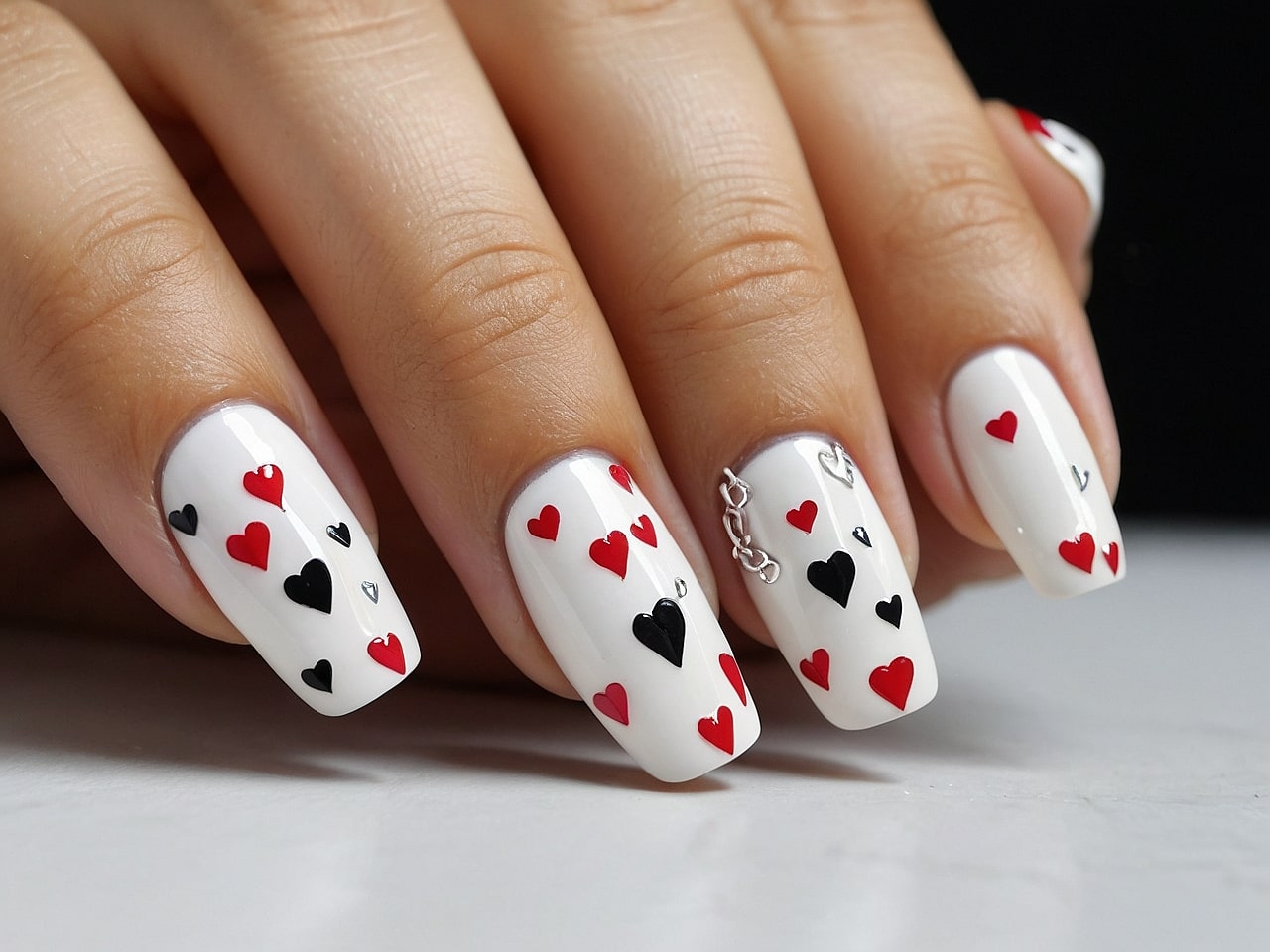 heart nail designs