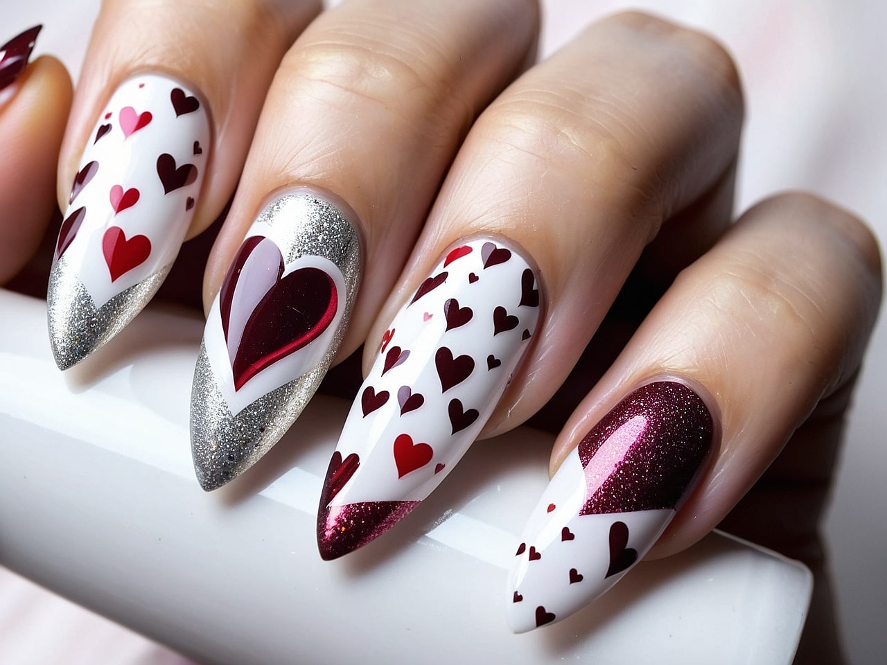 heart nail designs