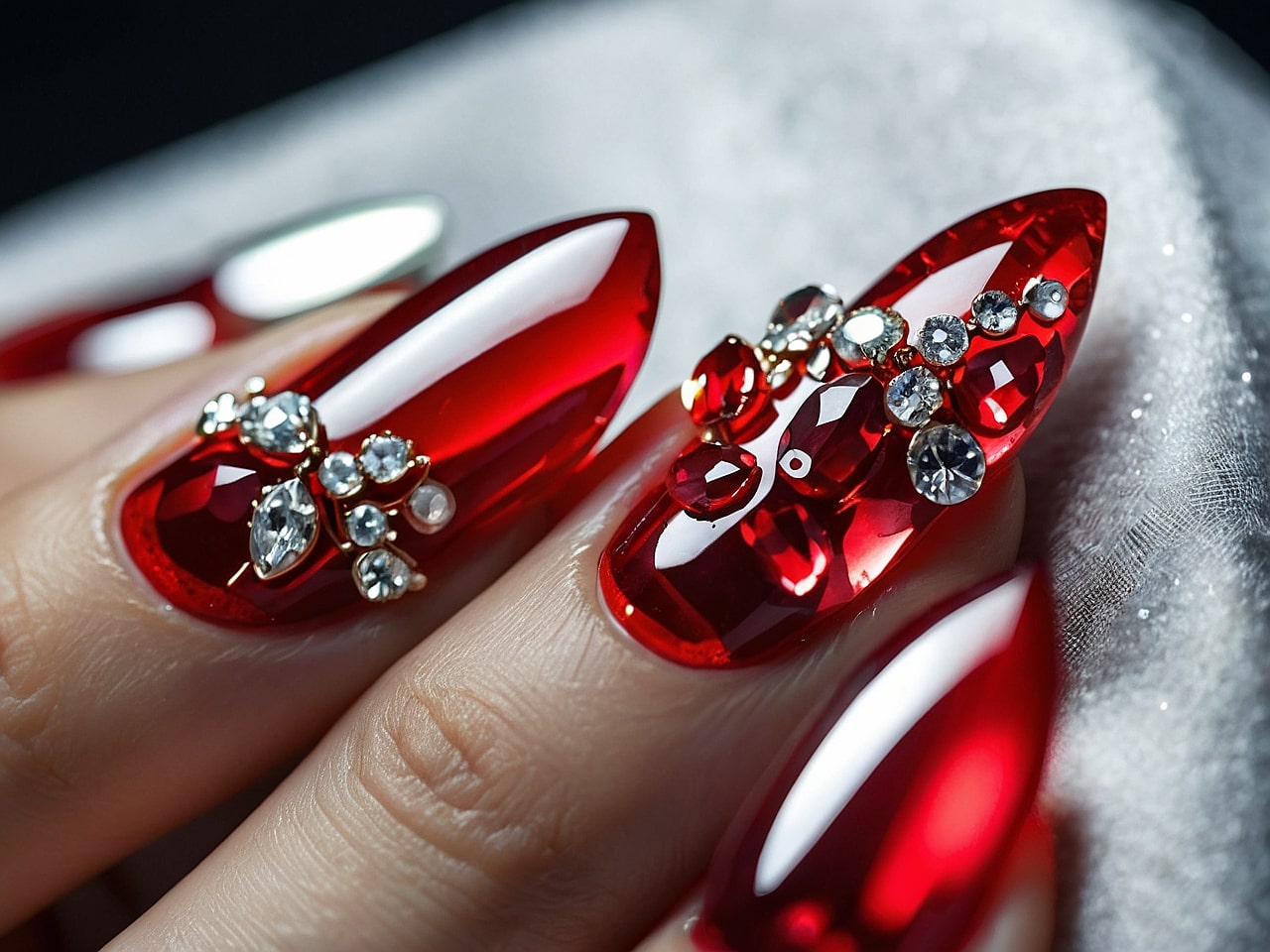 rhinestone nail designs