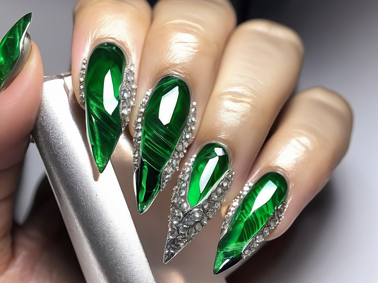 rhinestone nail designs