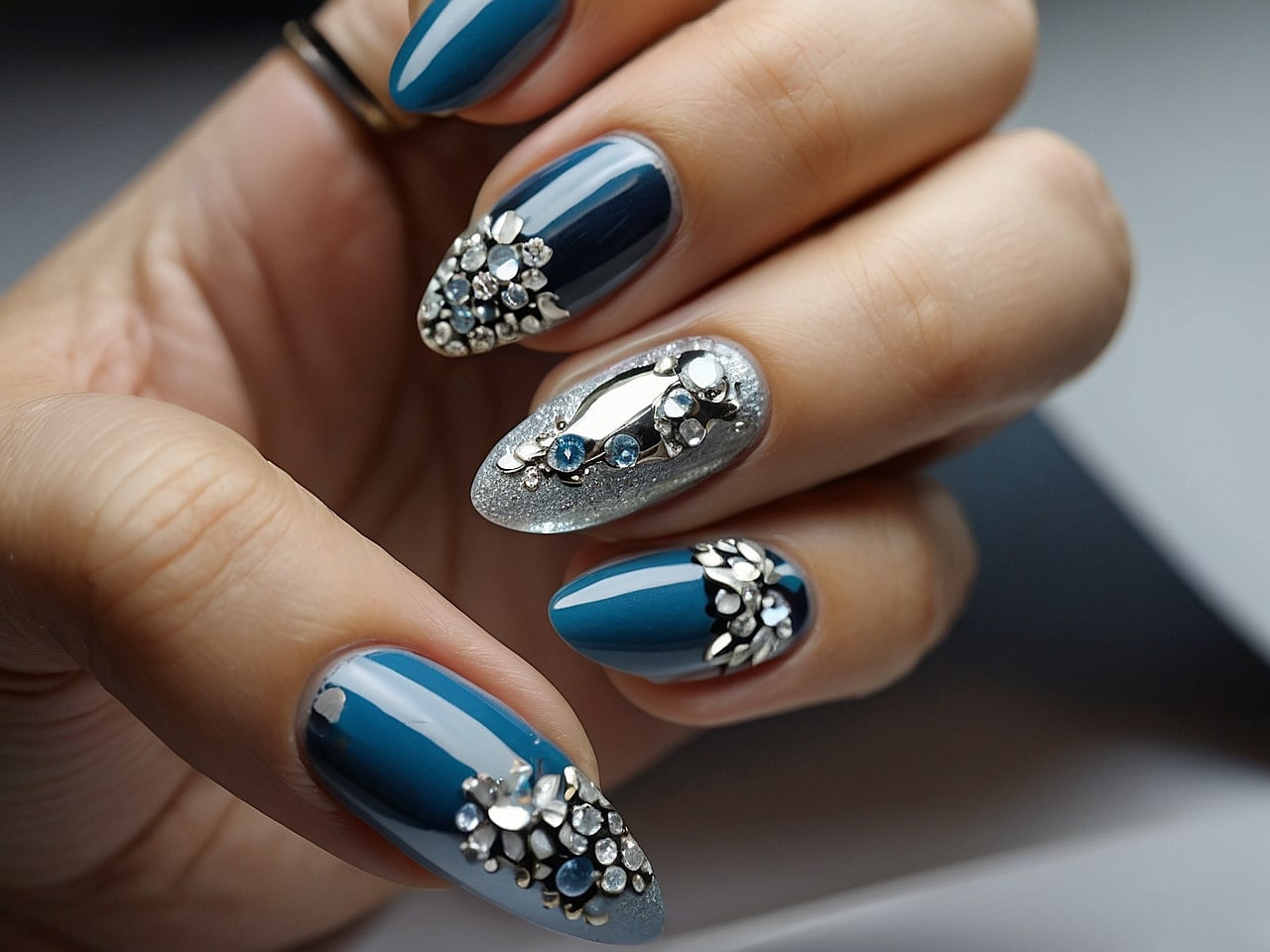 rhinestone nail designs