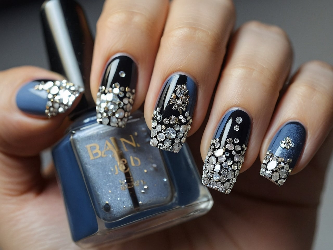 rhinestone nail designs