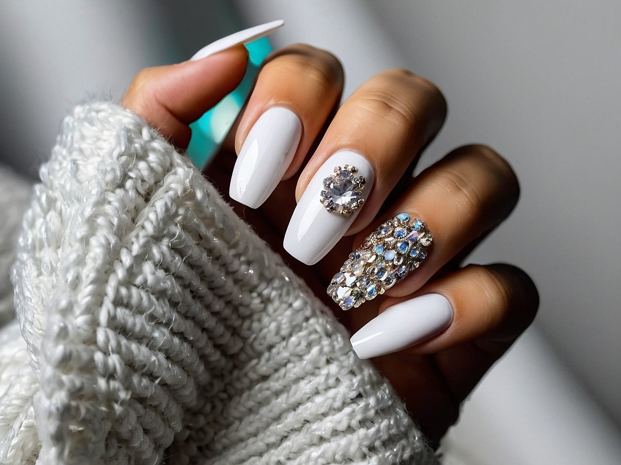 rhinestone nail designs