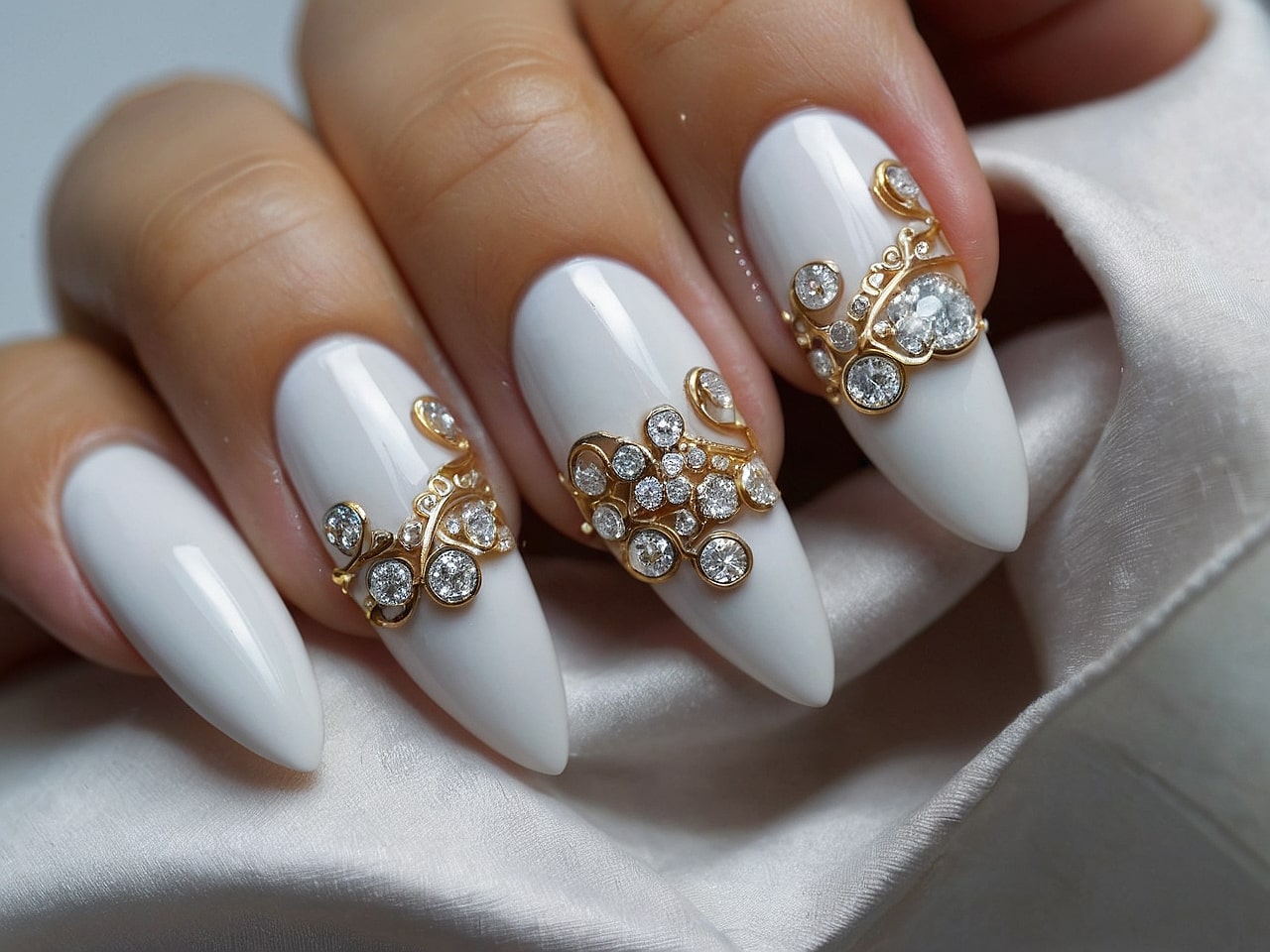 rhinestone nail designs