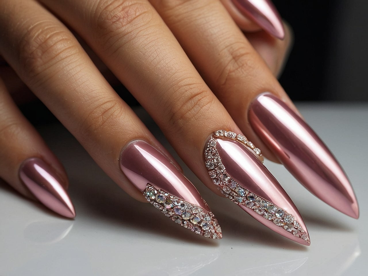 rhinestone nail designs