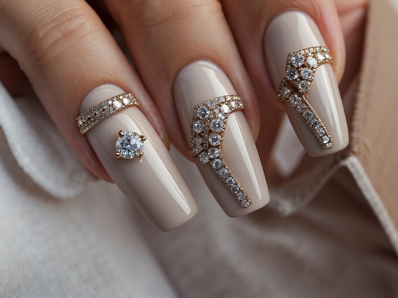 rhinestone nail designs