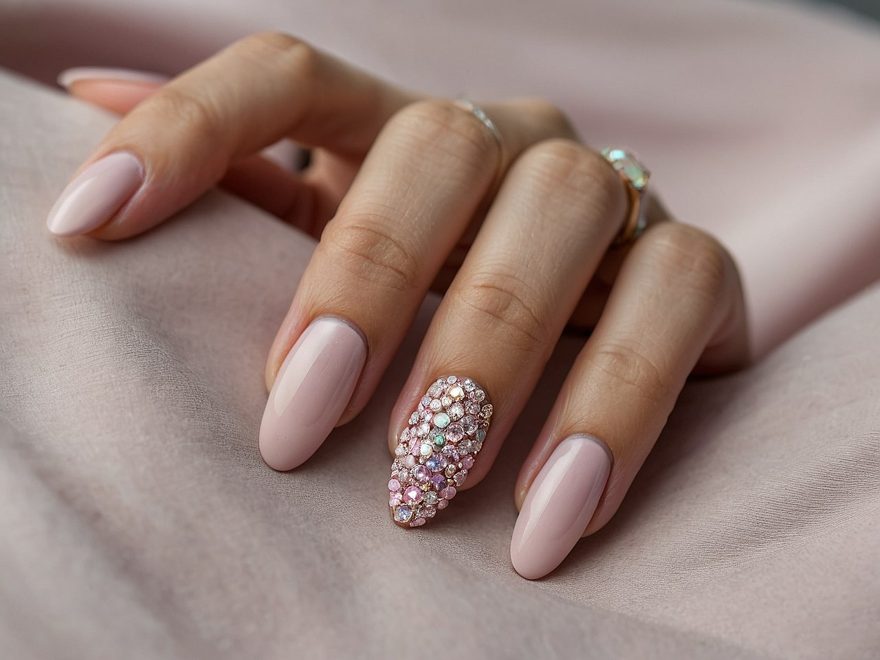 rhinestone nail designs