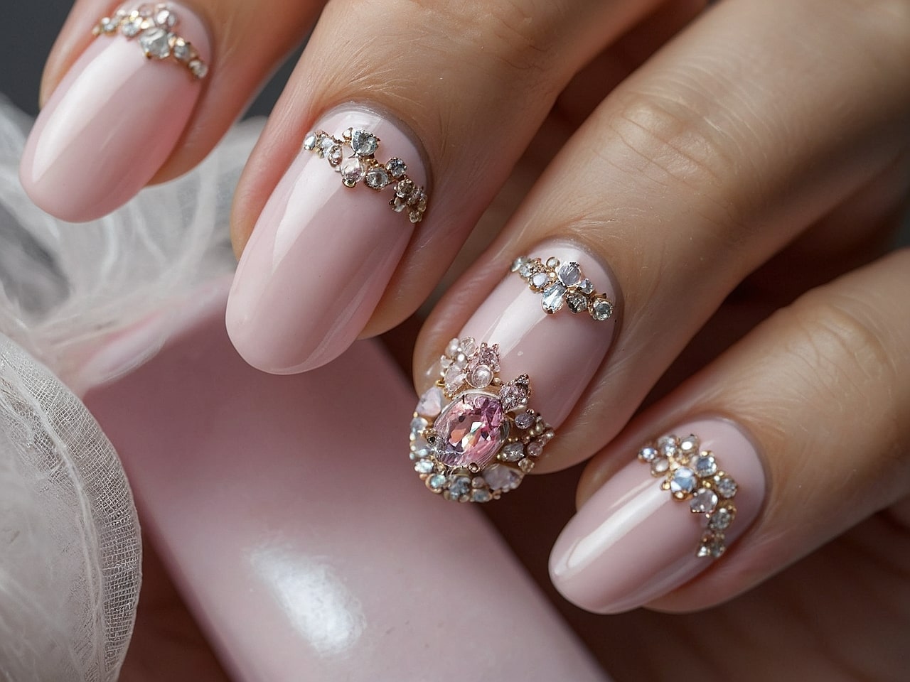 rhinestone nail designs